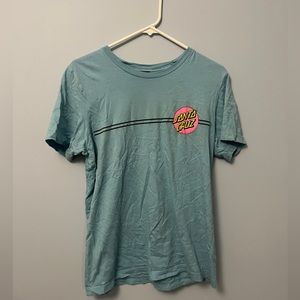 Blue Santa Cruz t shirt with pink decal!